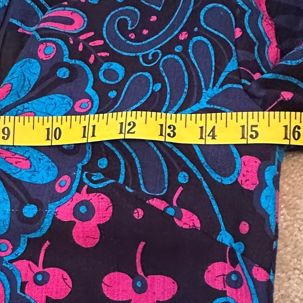 Trina Turk Vibrant Blue Pink Floral Geometric Patter Cotton Shift Dress 0 - Picture 7 of 9